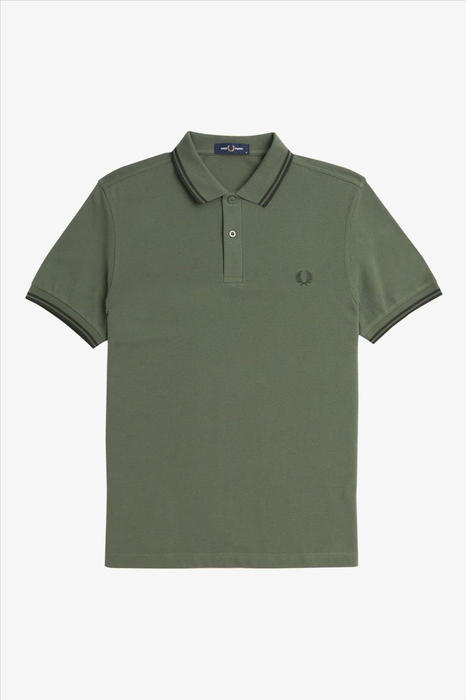 Fred Perry - Kaki Twin Tipped polo