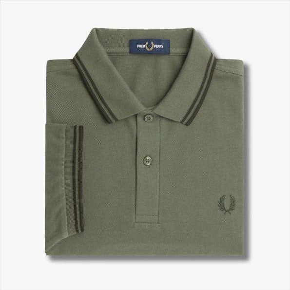 Fred Perry - Kaki Twin Tipped polo