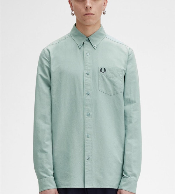 Fred Perry - Mintgroen Oxford hemd