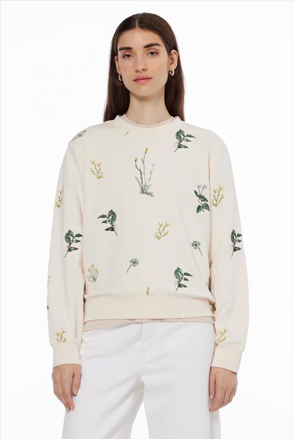 Scotch & Soda - Ecru Embroidery Flower sweater