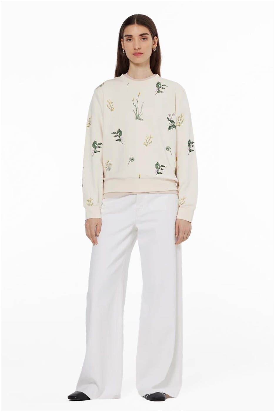 Scotch & Soda - Ecru Embroidery Flower sweater