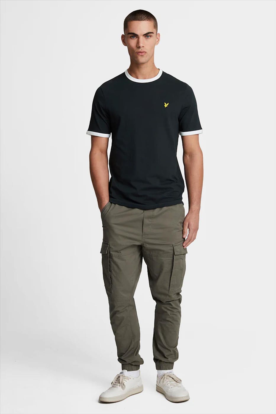 Lyle & Scott - Donkerblauwe Ringer T-shirt