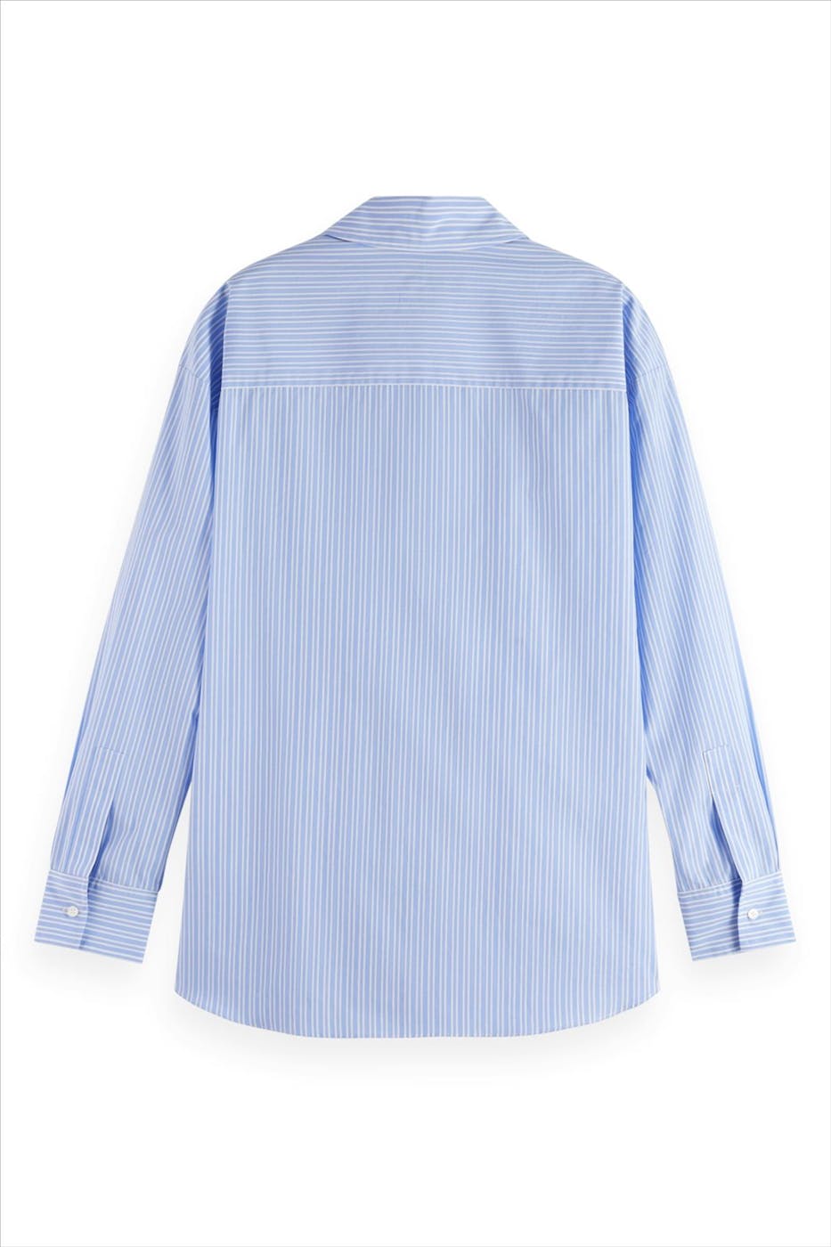 Scotch & Soda - Lichtblauwe Striped Knotted blouse
