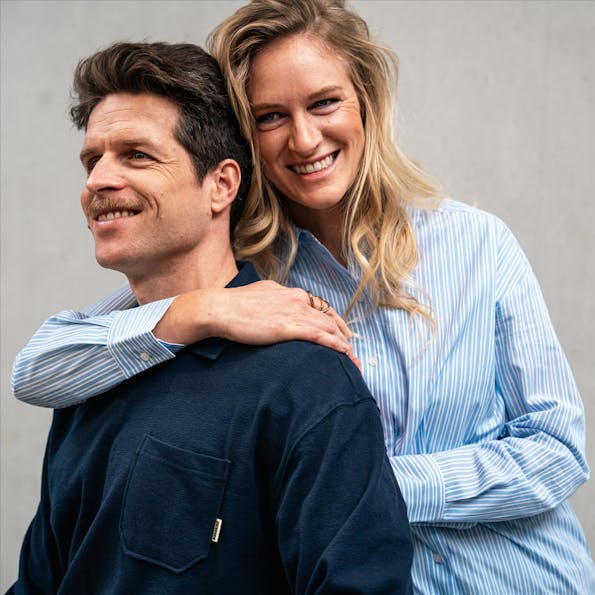 Scotch & Soda - Lichtblauwe Striped Knotted blouse