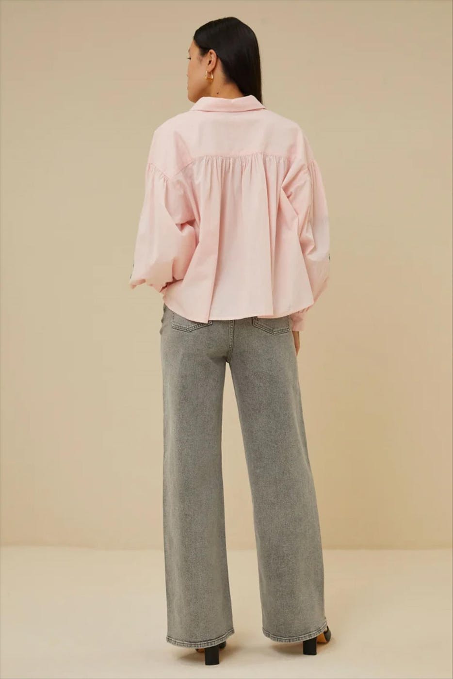 BY BAR - Lichtroze Sarah Chambray blouse
