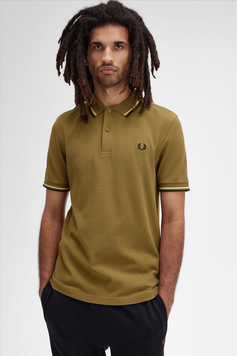 Fred Perry - Bruine Twin Tipped polo