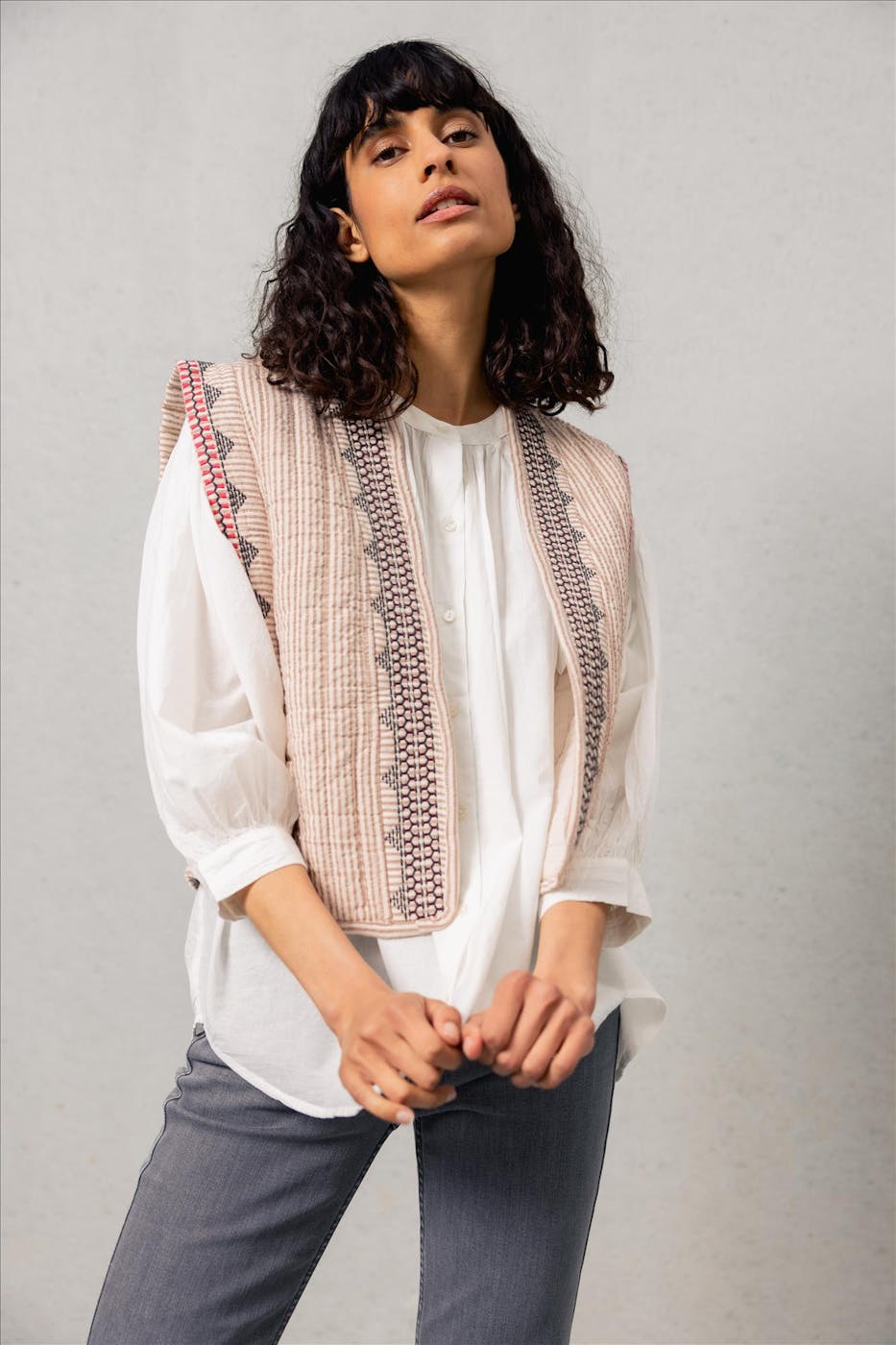 BY BAR - Witte Lucy Chambric blouse