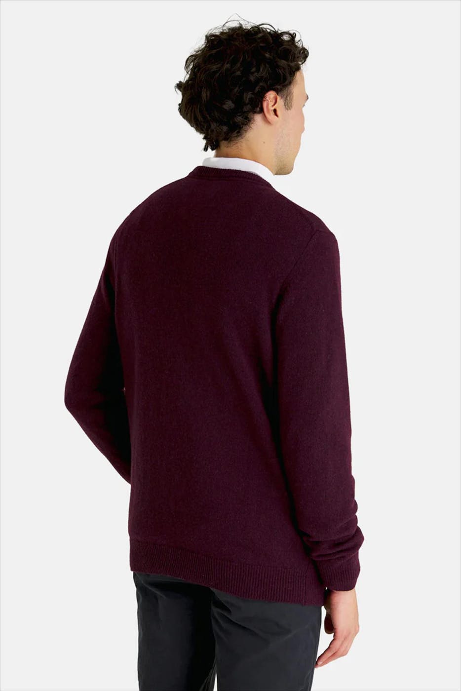 Lyle & Scott - Bordeaux Crew Neck Lambswool trui