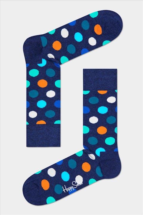 Happy Socks - Big Dot - Kousen - marine blauw