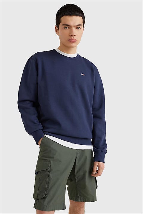 Tommy Jeans - Donkerblauwe TJM Regular Fleece C Neck sweater