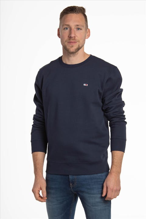 Tommy Jeans - Donkerblauwe TJM Regular Fleece C Neck sweater