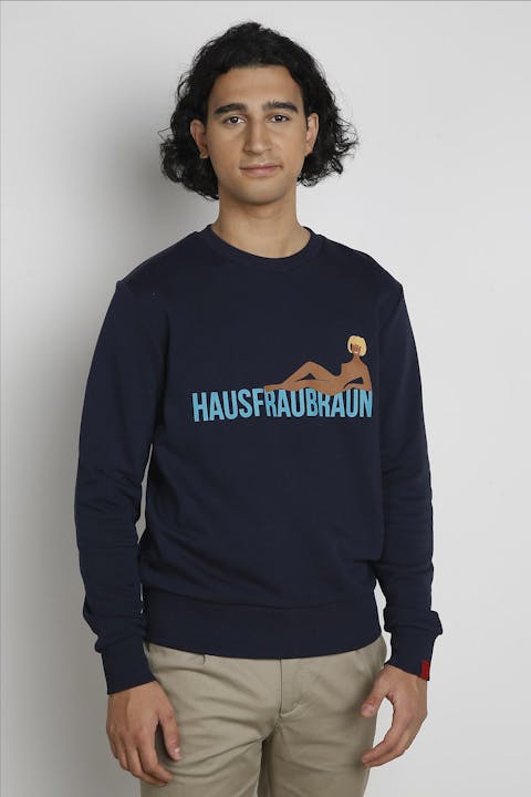 Antwrp - Donkerblauw-turquoise Hausfraubraun Sweater