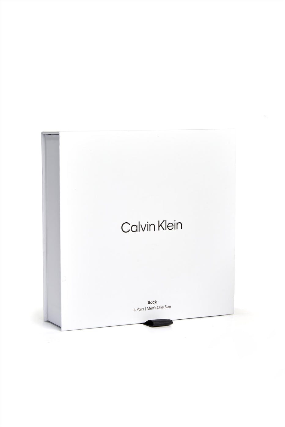 Calvin Klein - Grijs-Zwarte Logoprint 4-pack cadeaubox sokken