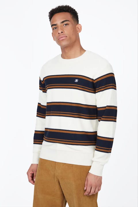 Ben Sherman - Beige Spons Strepen sweater