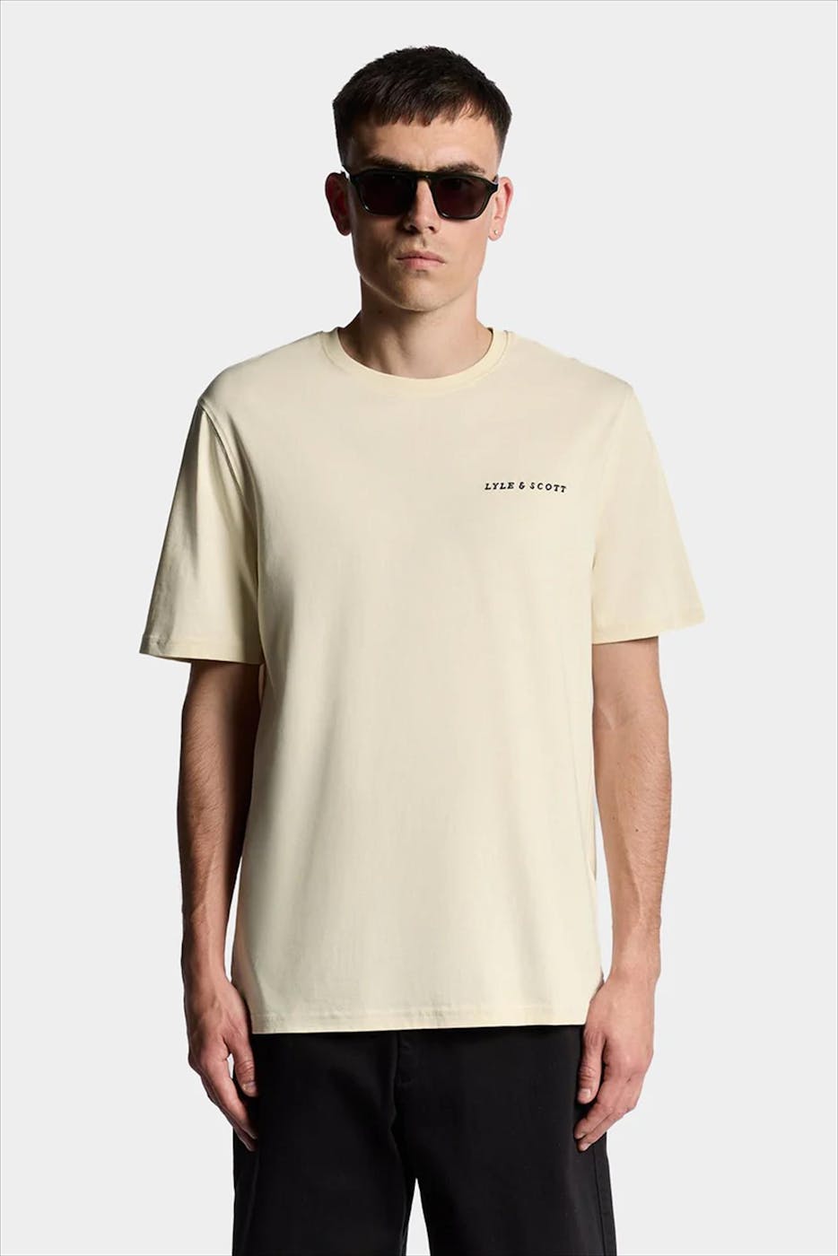 Lyle & Scott - Ecru Script Logo T-shirt