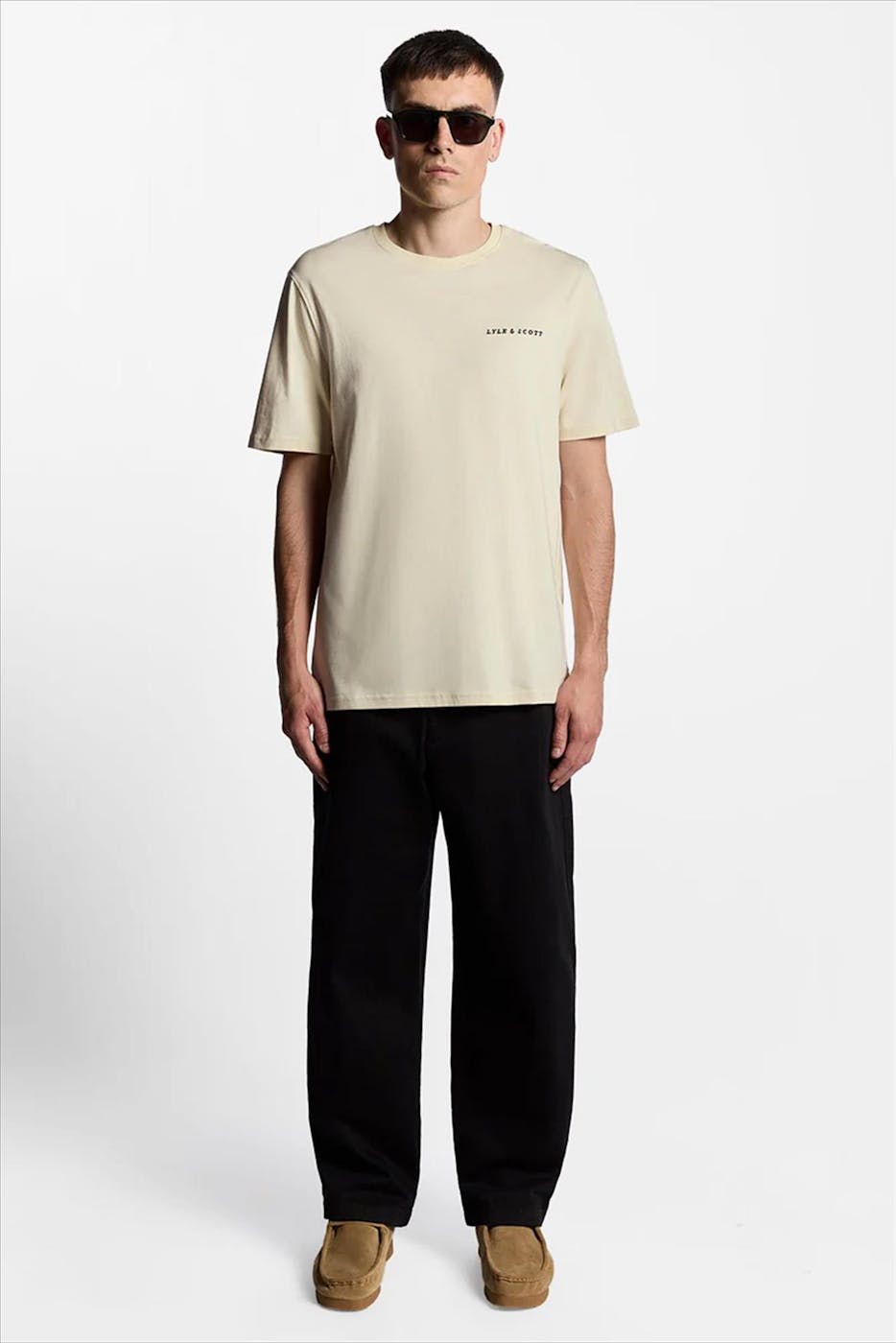 Lyle & Scott - Ecru Script Logo T-shirt