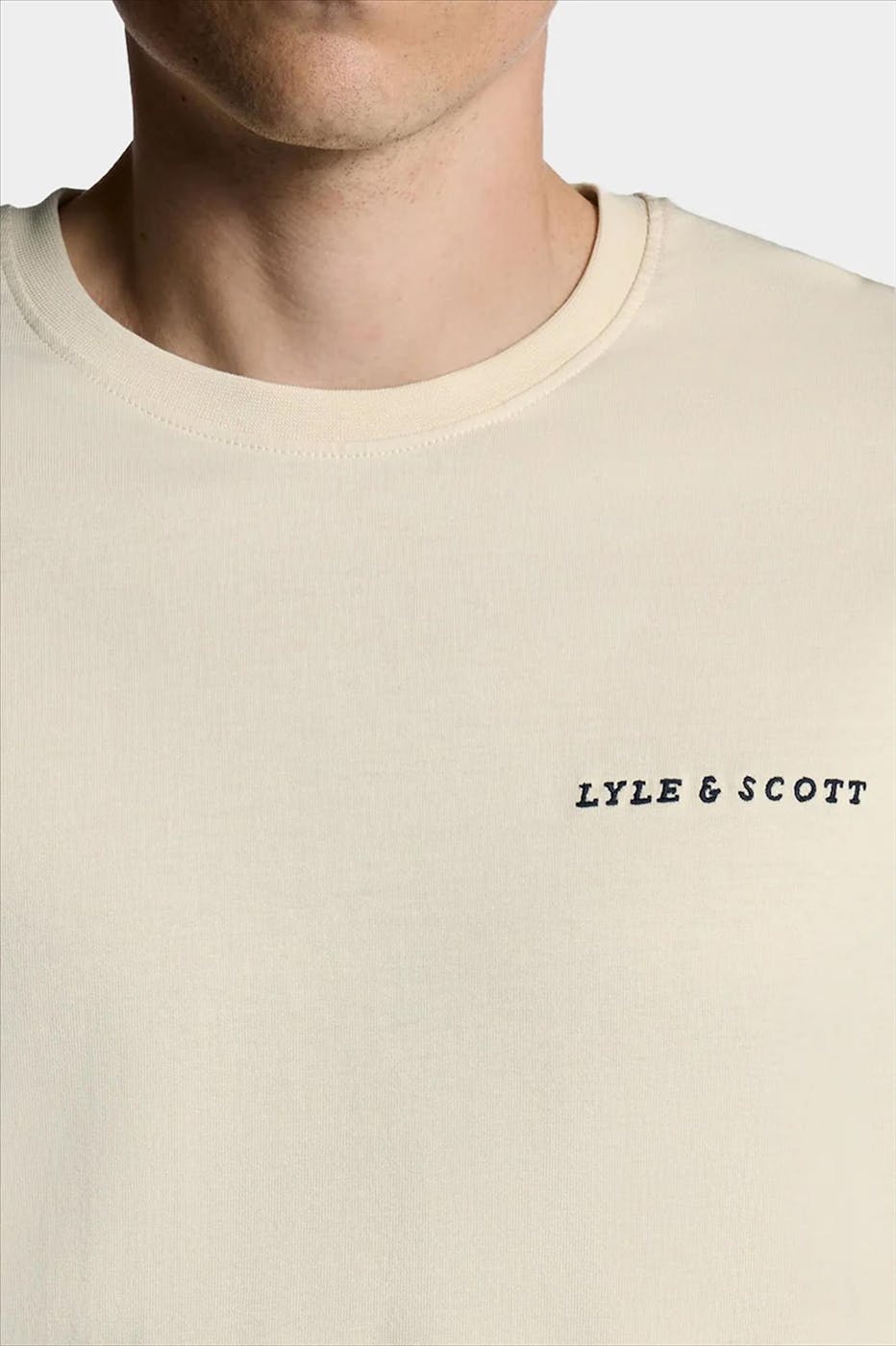 Lyle & Scott - Ecru Script Logo T-shirt
