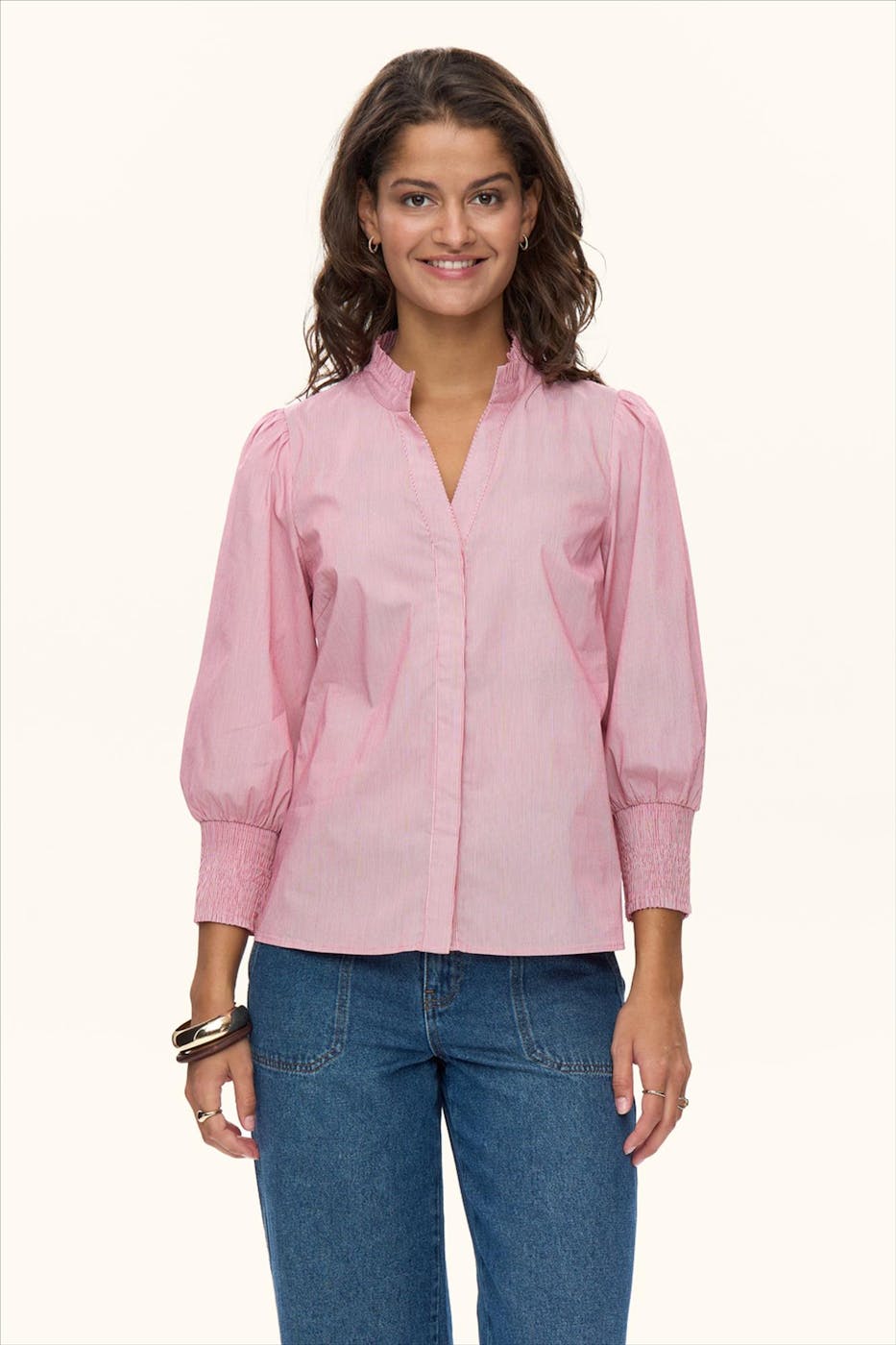 Nümph - Rood-Witte Savas blouse