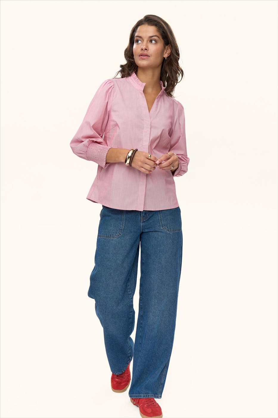 Nümph - Rood-Witte Savas blouse