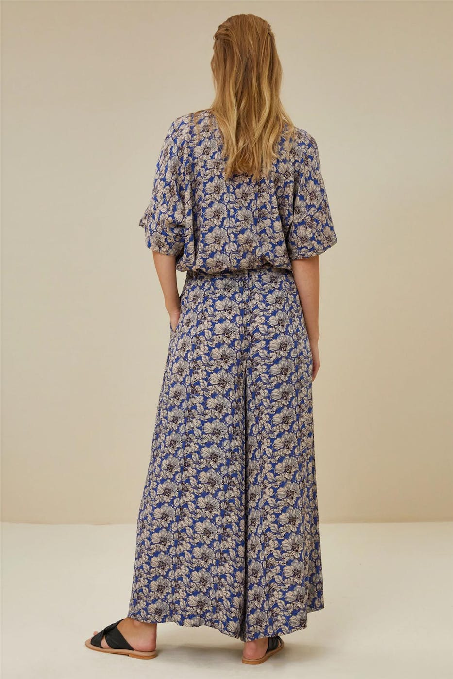 BY BAR - Blauwe Wanda Tropico broek