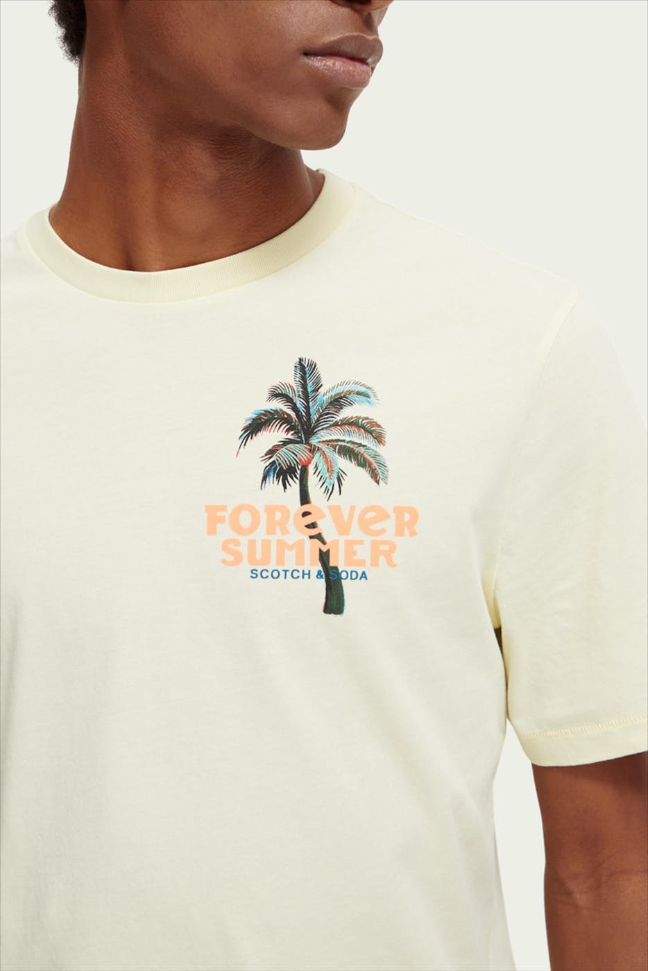 Scotch & Soda - Ecru Forever Summer T-shirt