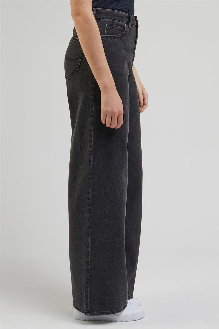 Lee - Donkergrijze Stella Wide jeans