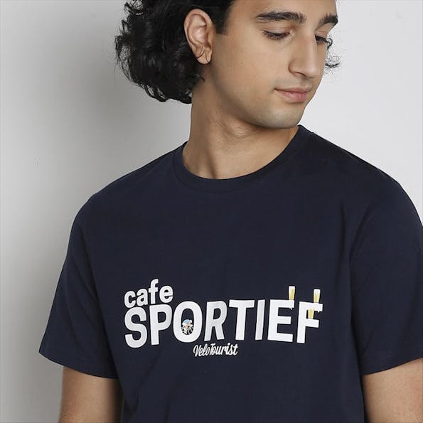 Antwrp - Donkerblauwe Cafe Sportief t-shirt