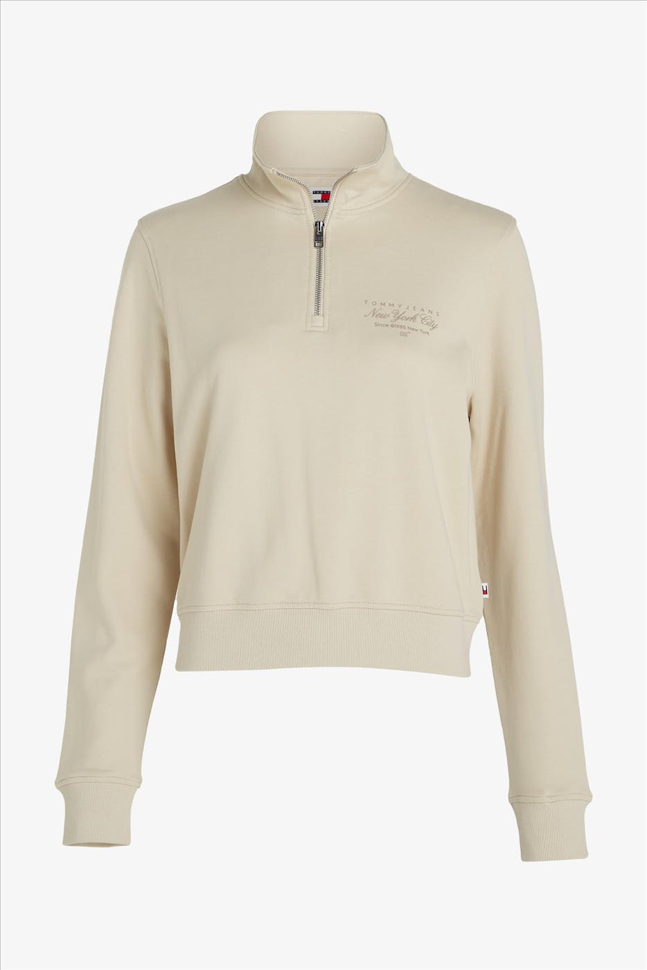 Tommy Jeans - Ecru Regular Zip sweater