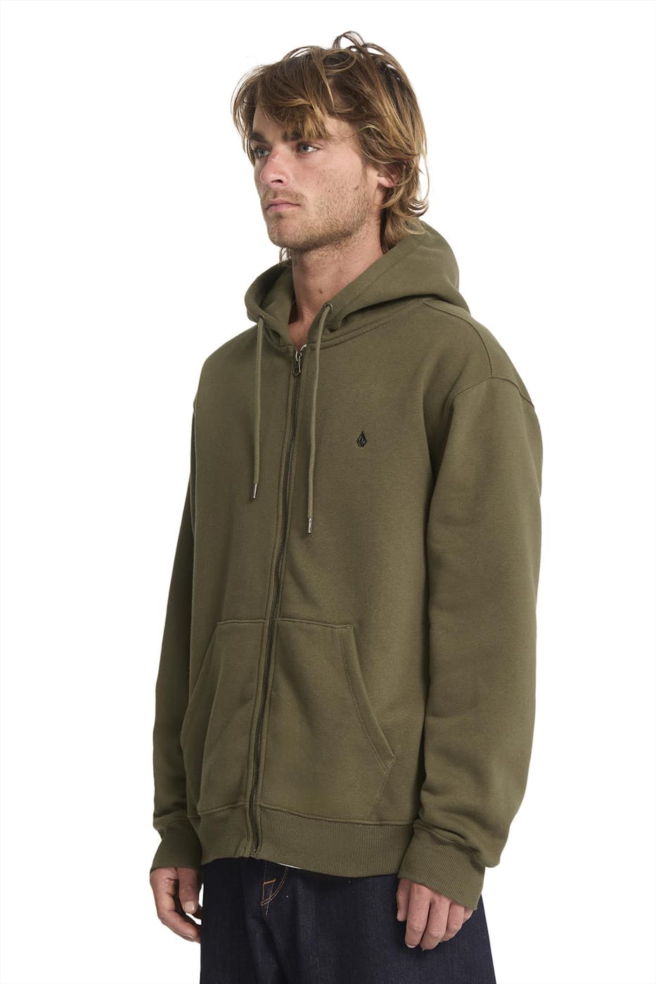 Volcom - Olijfgroene Single Stone hoodie