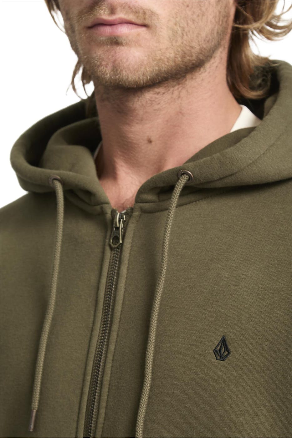 Volcom - Olijfgroene Single Stone hoodie
