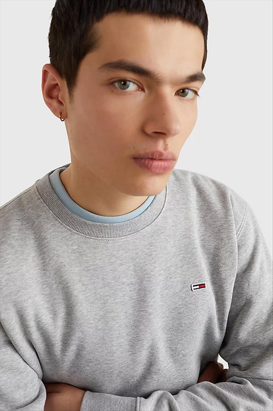 Tommy Jeans - Lichtgrijze Vaco sweater