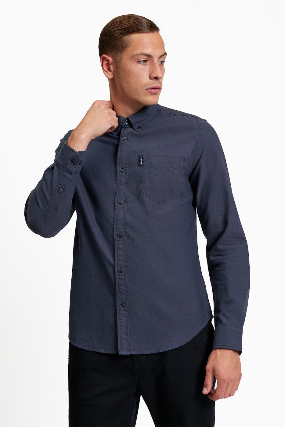 Ben Sherman - Donkergrijs Signature Oxford hemd