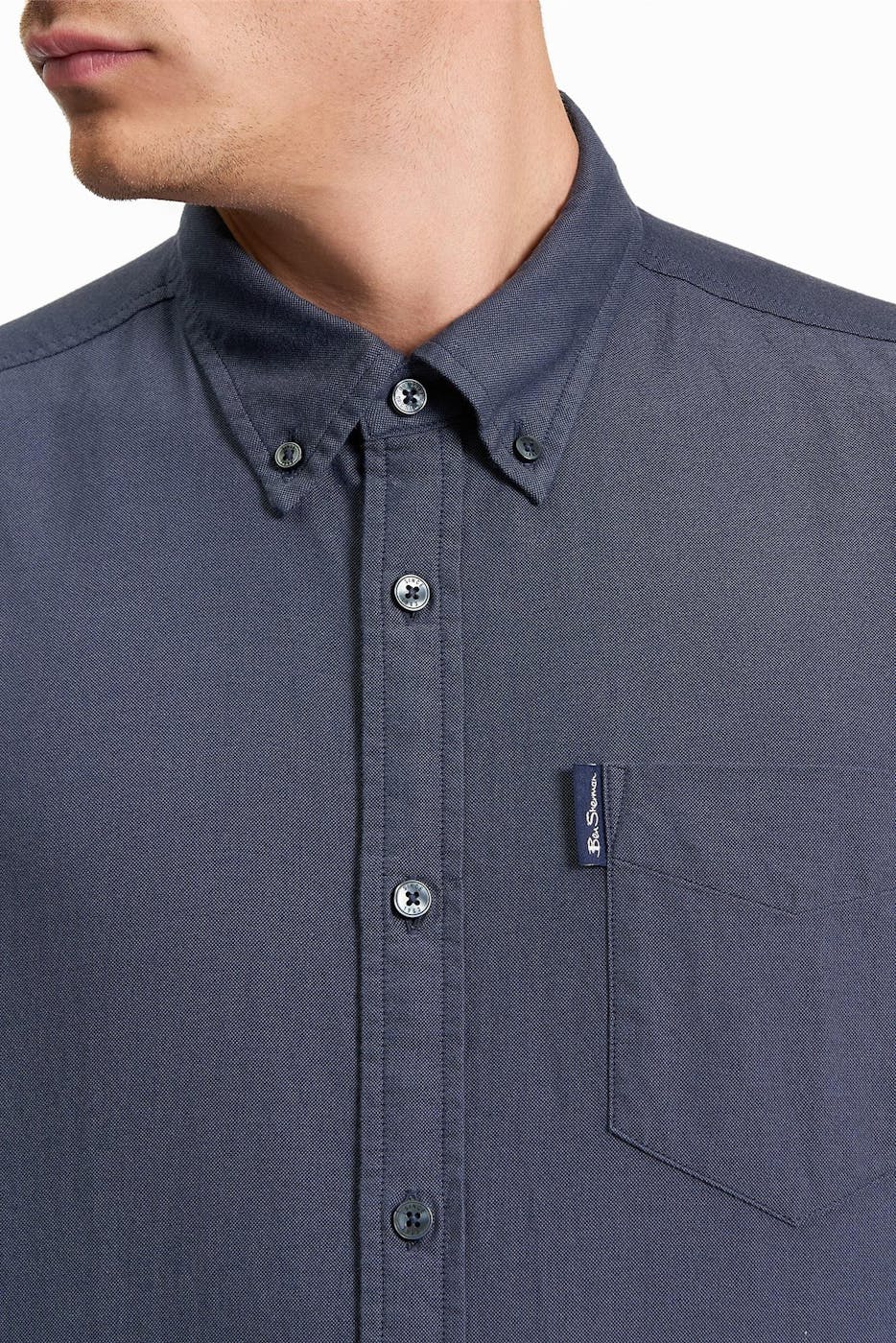 Ben Sherman - Donkergrijs Signature Oxford hemd