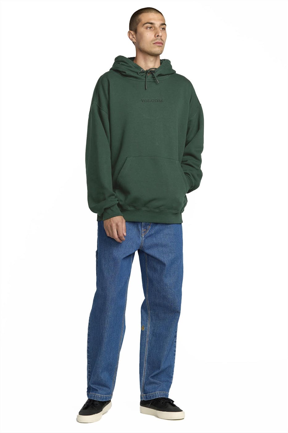 Volcom - Donkergroene Volcom Stone hoodie