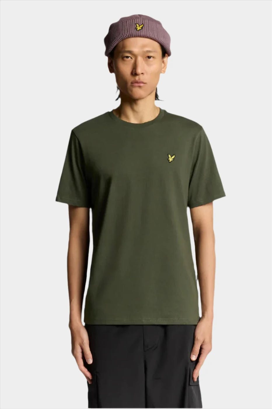Lyle & Scott - Olijfgroene Plain T-shirt