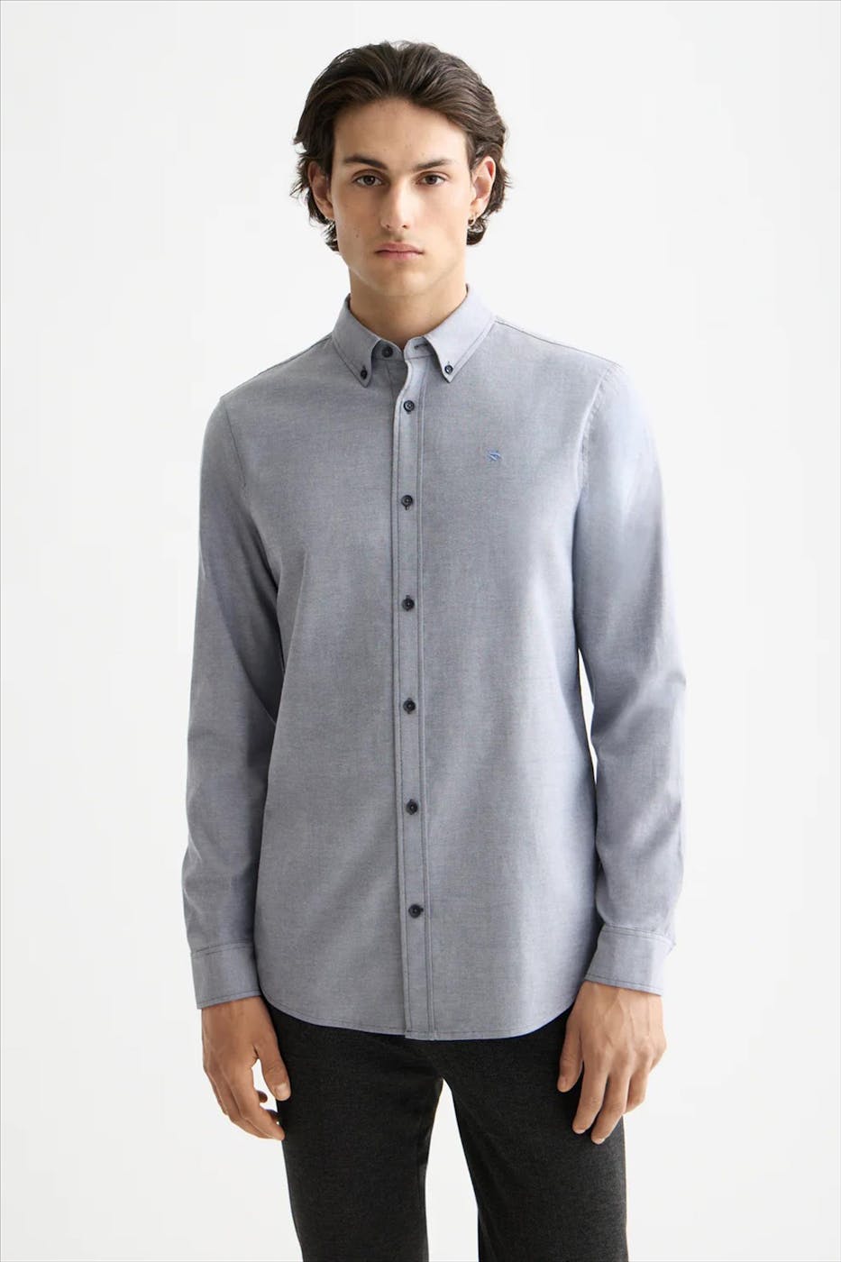 Scotch & Soda - Blauw Seasonal Essentials Oxford hemd