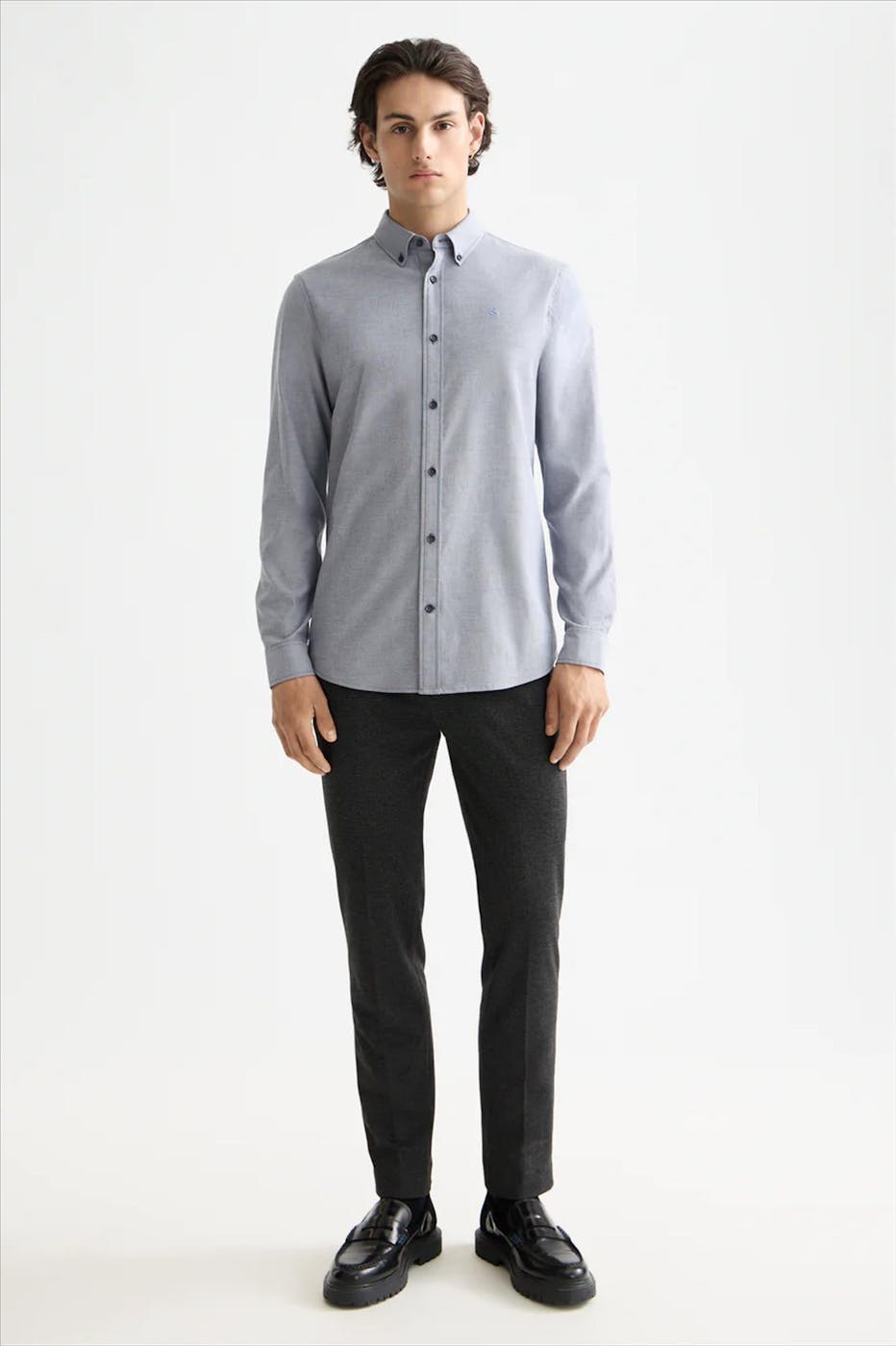 Scotch & Soda - Blauw Seasonal Essentials Oxford hemd