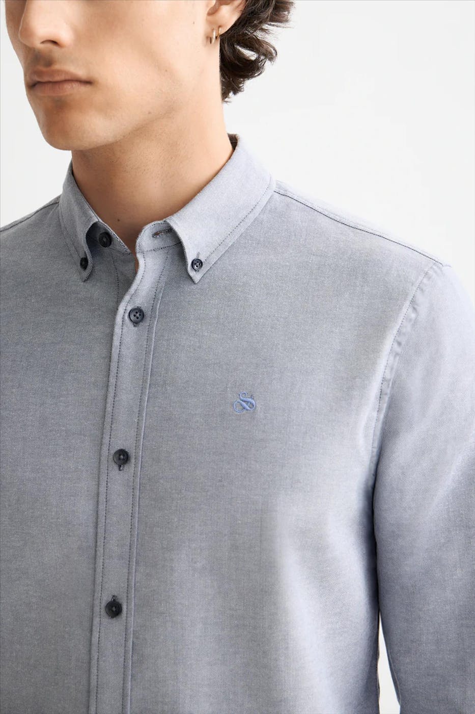 Scotch & Soda - Blauw Seasonal Essentials Oxford hemd