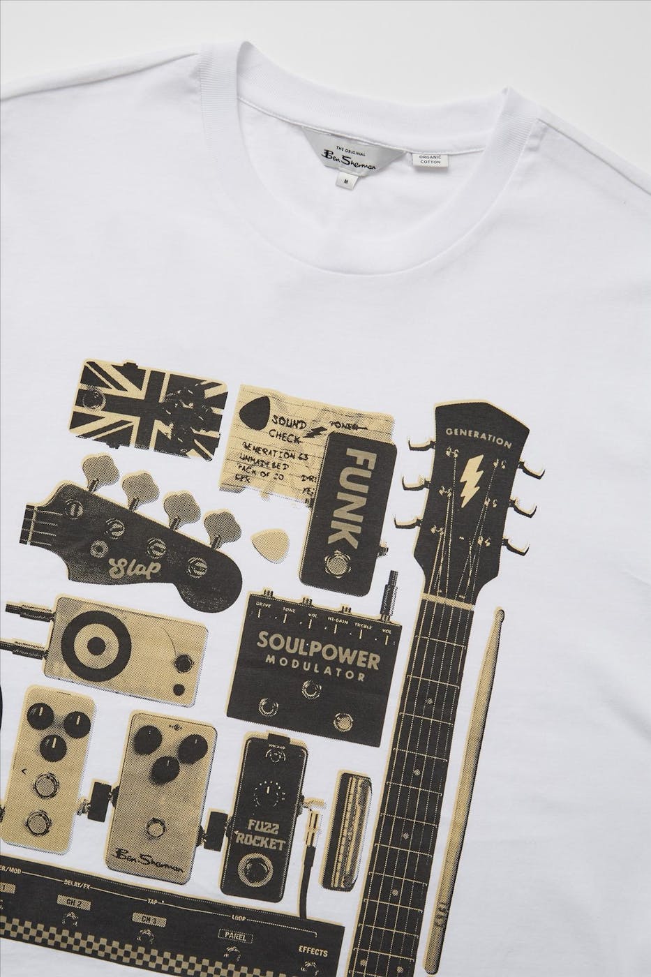 Ben Sherman - Witte Guitar T-shirt
