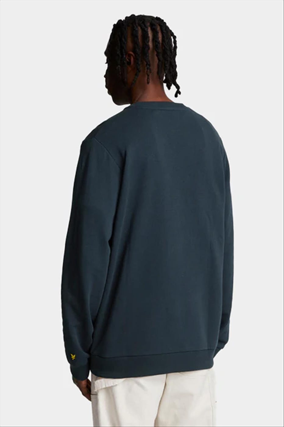 Lyle & Scott - Donkerblauwe Stamp sweater
