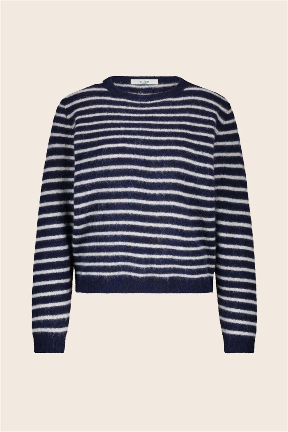 BY BAR - Donkerblauwe Benny stripe trui