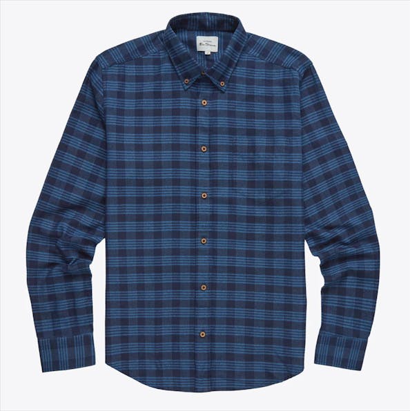 Ben Sherman - Blauw Indigo Gingham Check hemd