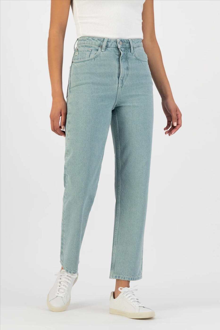 MUD jeans - Lichtgroene Relax Rose Cropped jeans