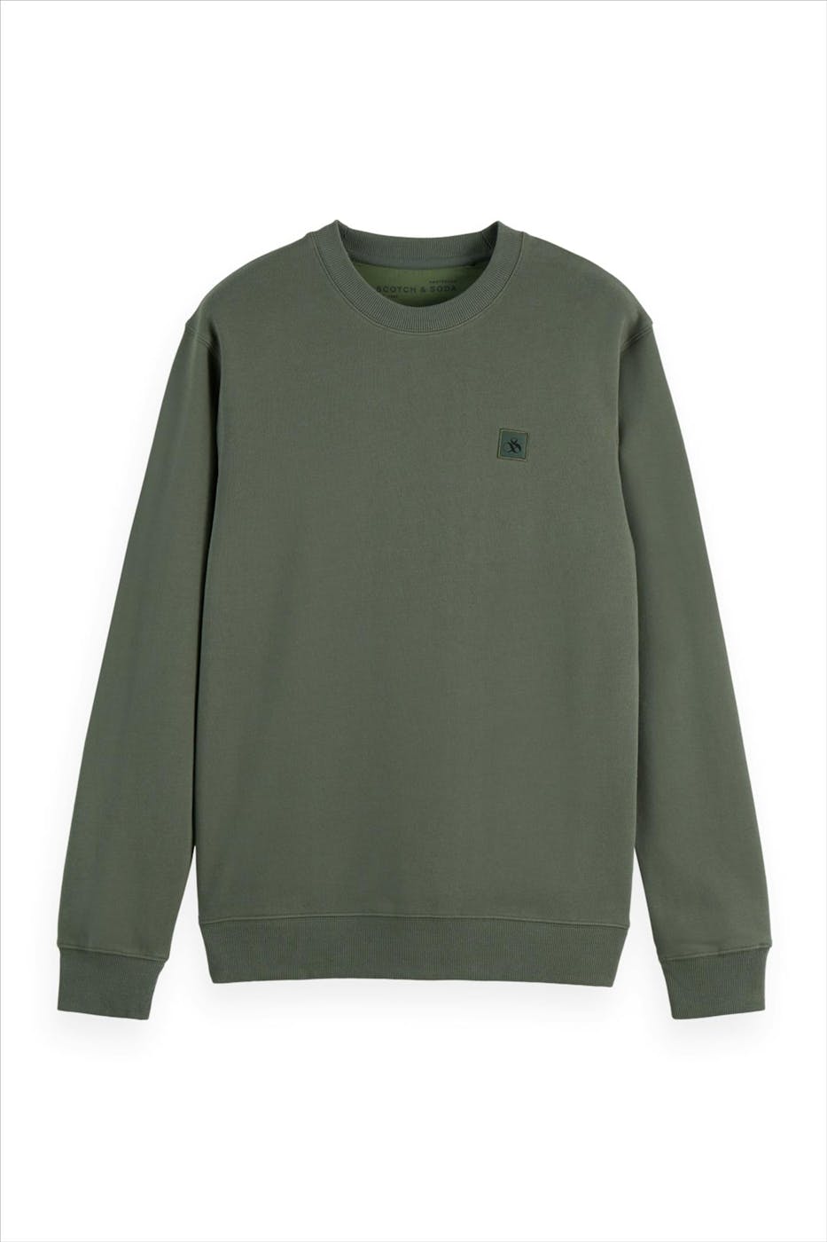 Scotch & Soda - Kaki Regular Logo sweater