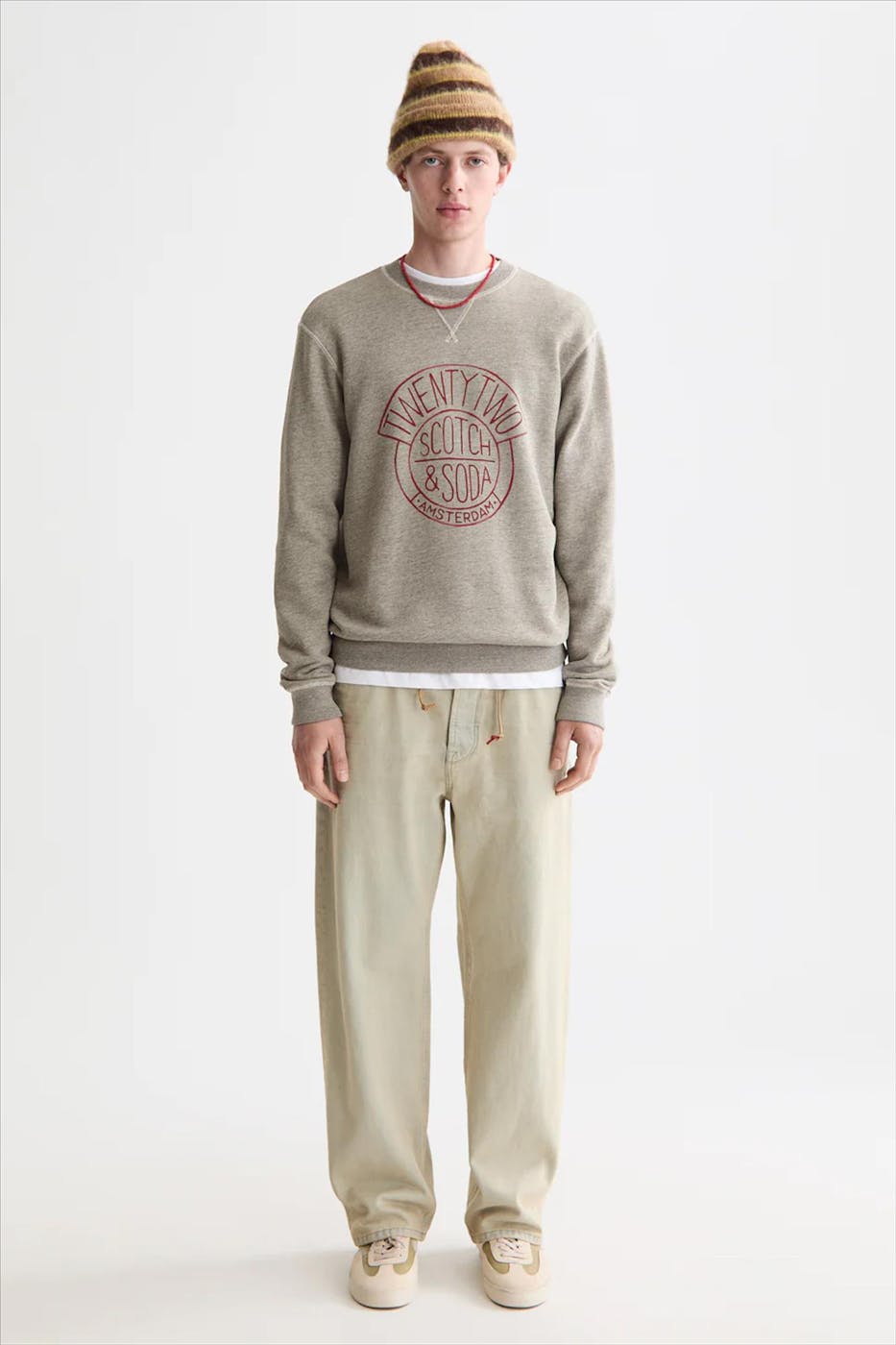 Scotch & Soda - Grijze Artwork sweater