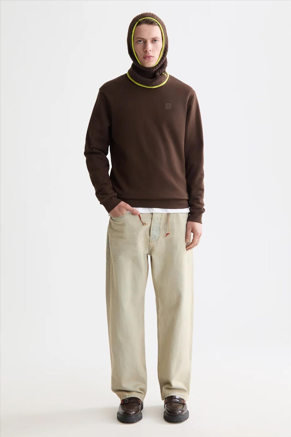 Scotch & Soda - Donkerbruine Regular Logo sweater