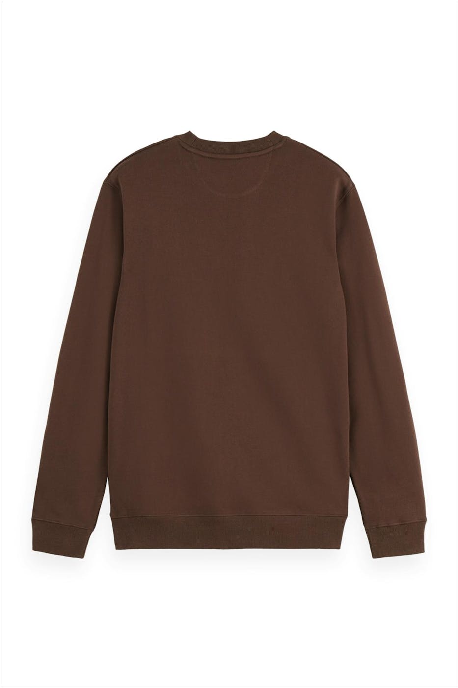 Scotch & Soda - Donkerbruine Regular Logo sweater