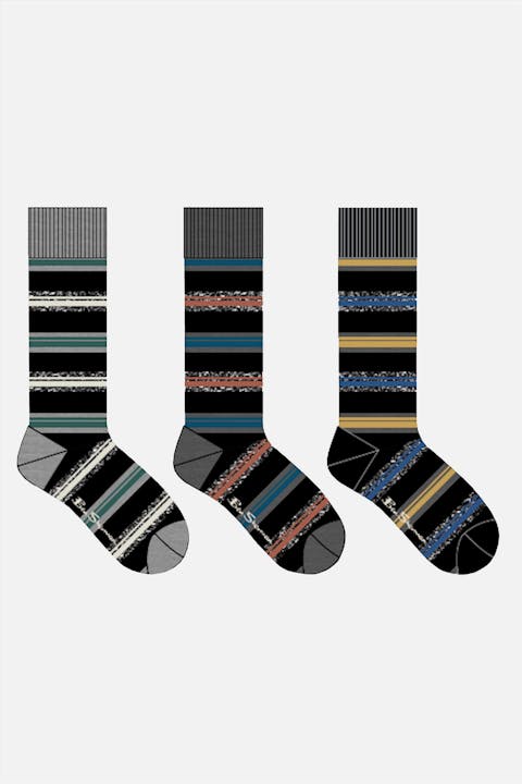 Ben Sherman - Donkergrijze-multicolour 3-pack Gift Set sokken