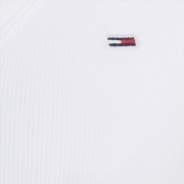 Tommy Jeans - Witte Essential Slim T-shirt