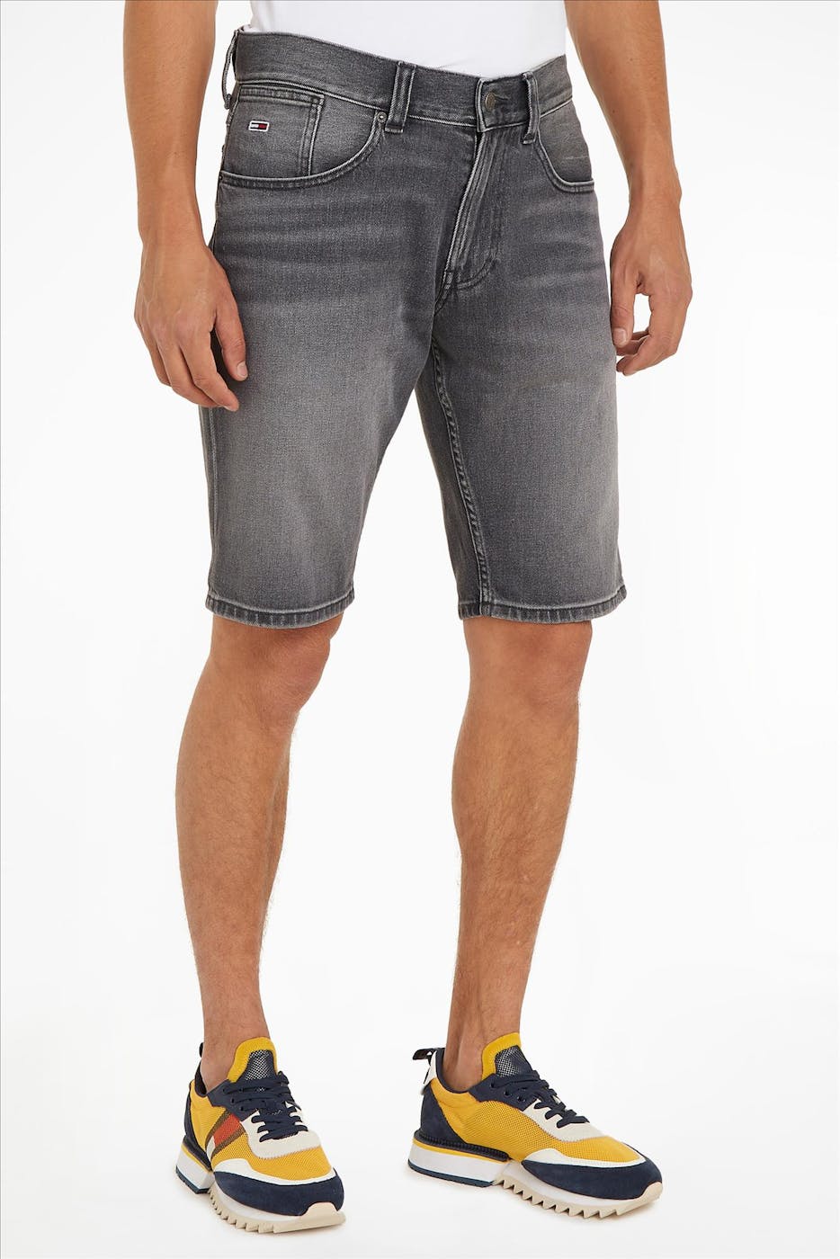 Tommy Jeans - Donkergrijze Ronnie jeansshort